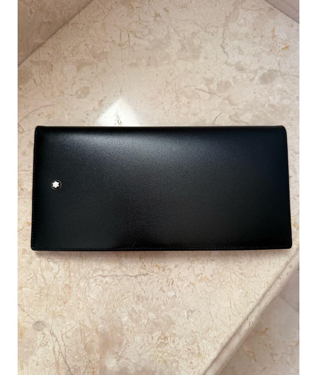 MONTBLANC Черный кожаный кошелек, фото 7