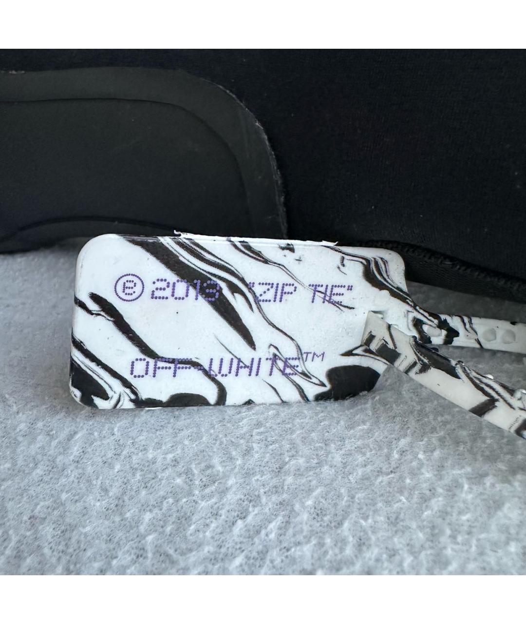 OFF-WHITE Черные резиновые высокие ботинки, фото 5