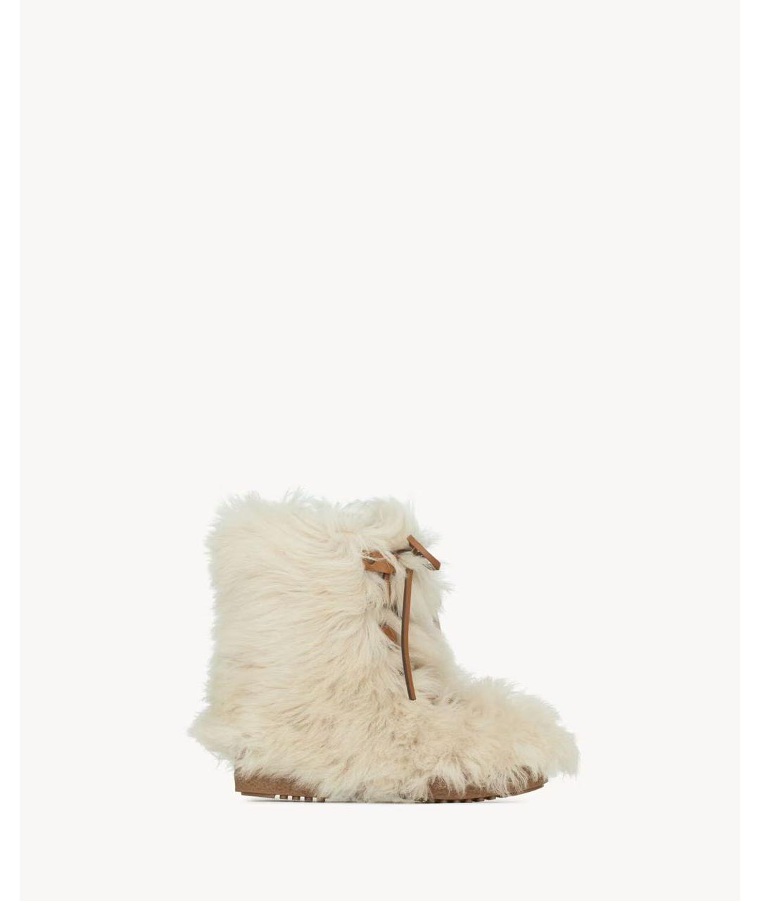 SAINT LAURENT Бежевые ботинки, фото 4