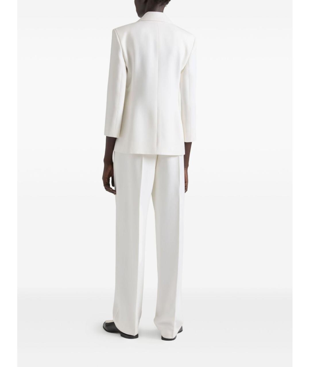 GIVENCHY Белые шерстяные прямые брюки, фото 3