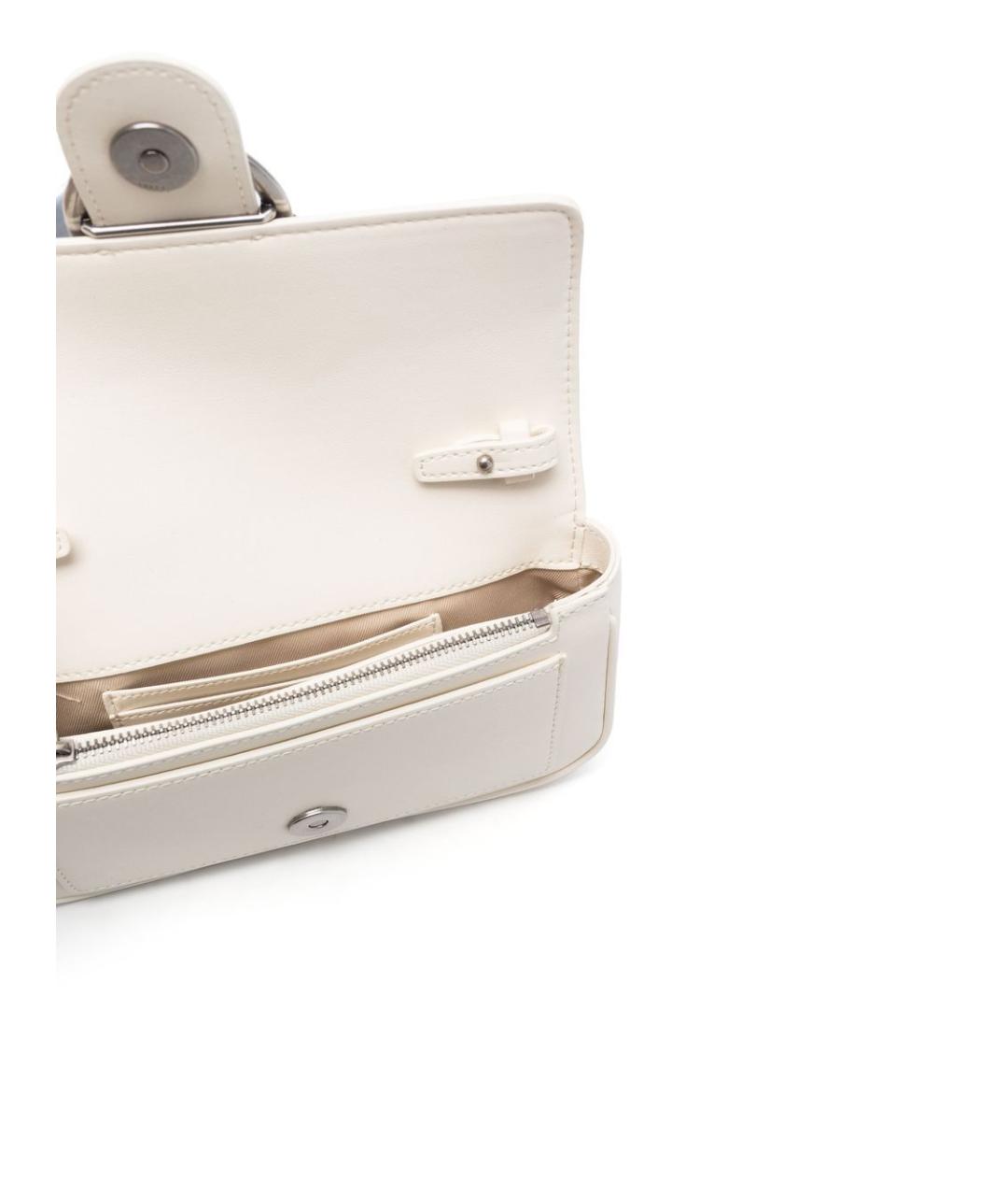 PINKO Белая кожаная сумка через плечо, фото 5