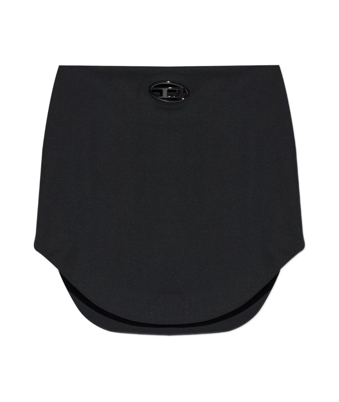 DIESEL Черная полиэстеровая юбка мини, фото 1