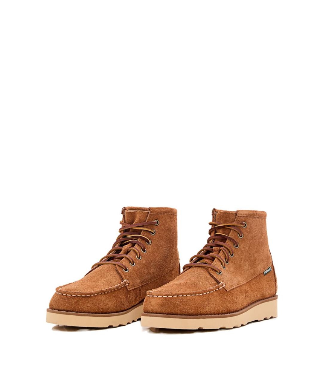 SEBAGO Коричневые кожаные низкие ботинки, фото 4