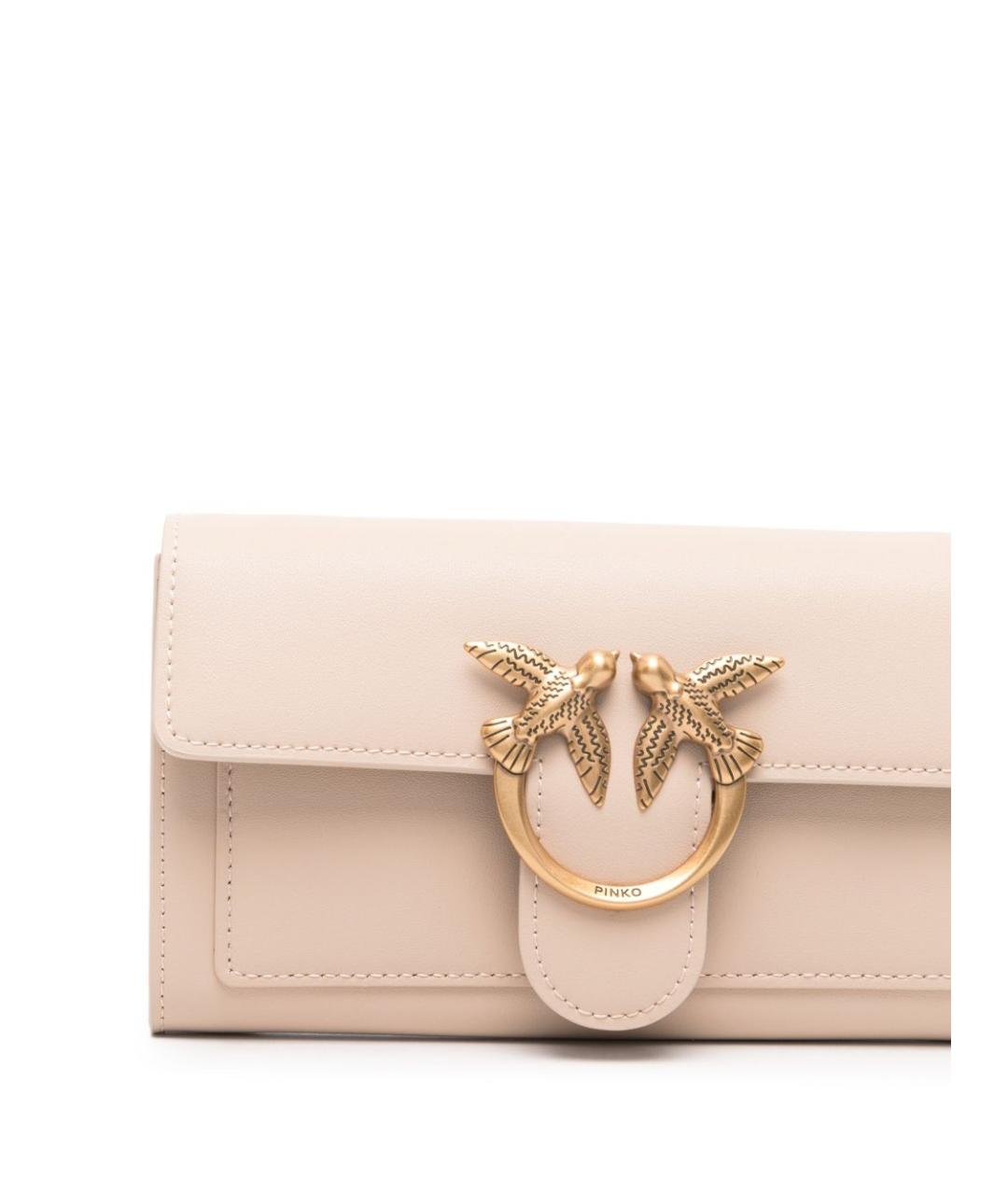 PINKO Бежевая сумка через плечо из искусственной кожи, фото 5
