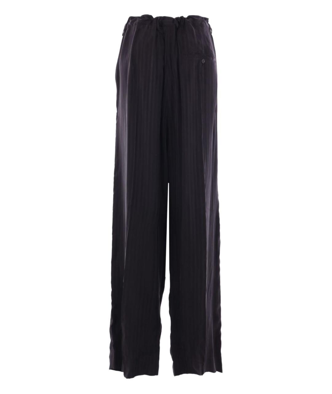 BALENCIAGA Черные вискозные прямые брюки, фото 4