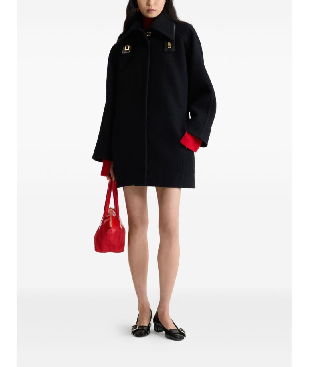 PATOU Черное шерстяное пальто, фото 2