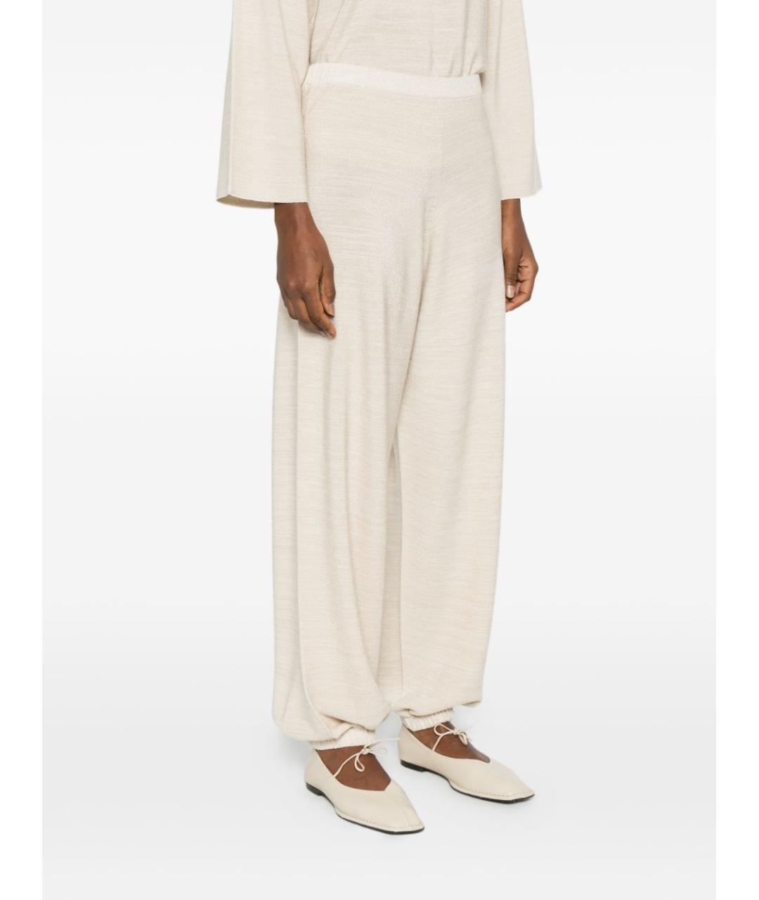 FABIANA FILIPPI Бежевые прямые брюки, фото 4