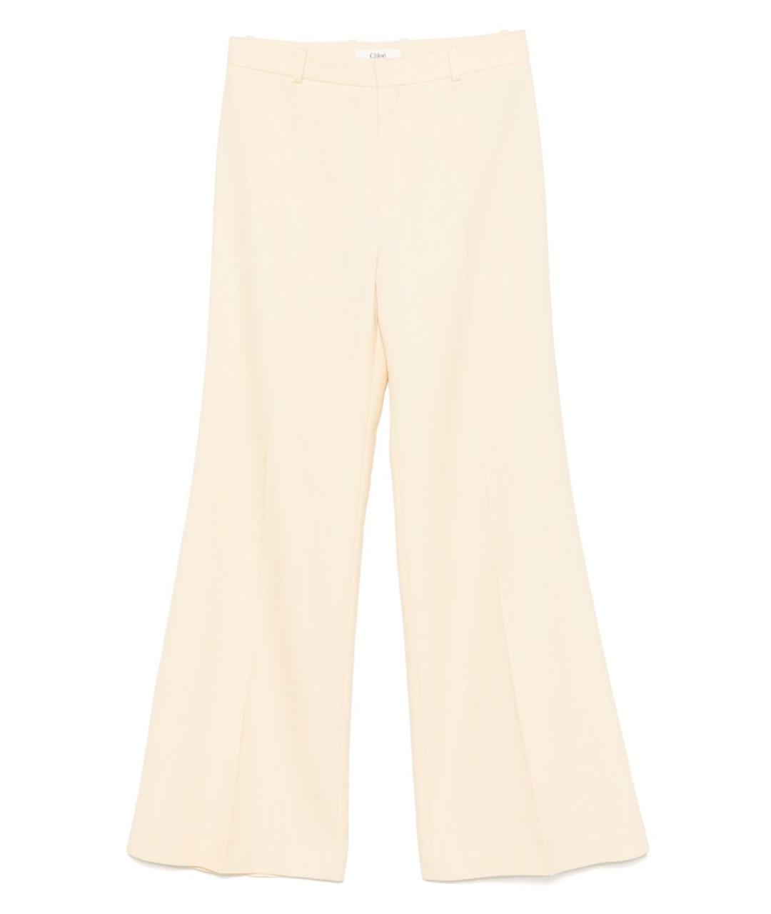 CHLOE Бежевые брюки широкие, фото 1