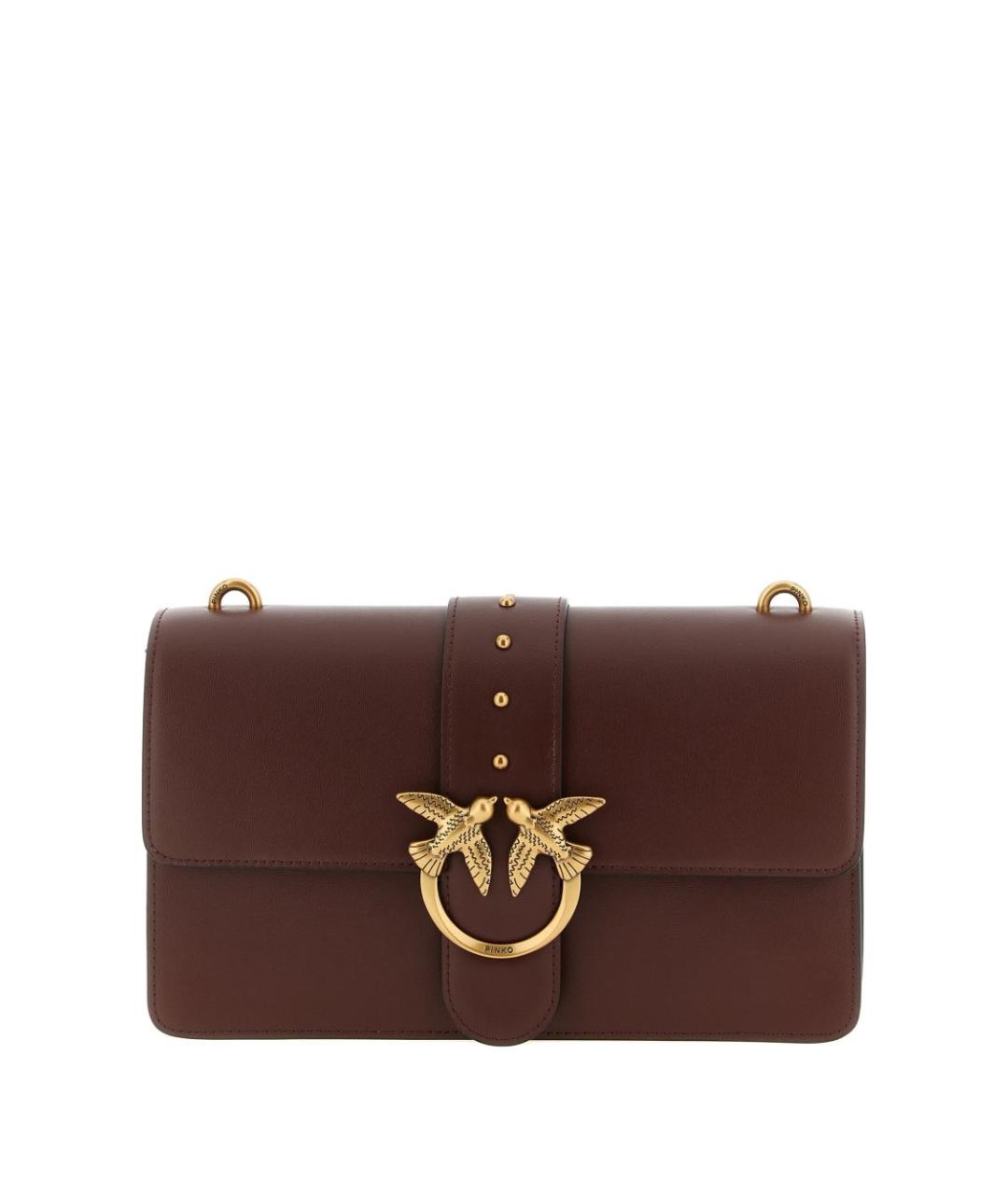 PINKO Коричневая шерстяная сумка через плечо, фото 1
