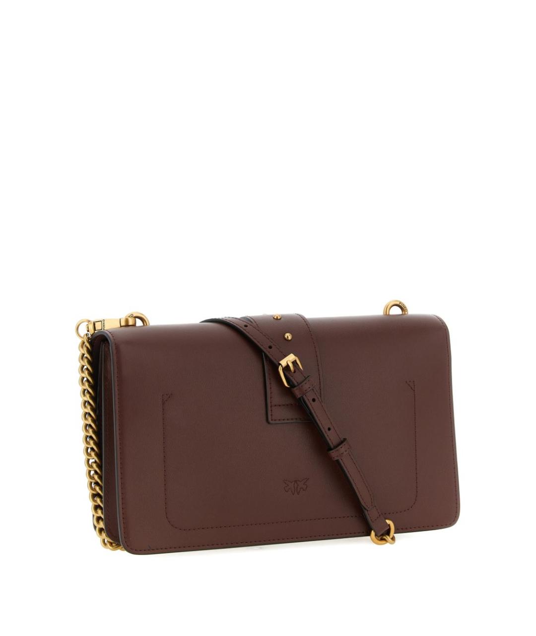 PINKO Коричневая шерстяная сумка через плечо, фото 3