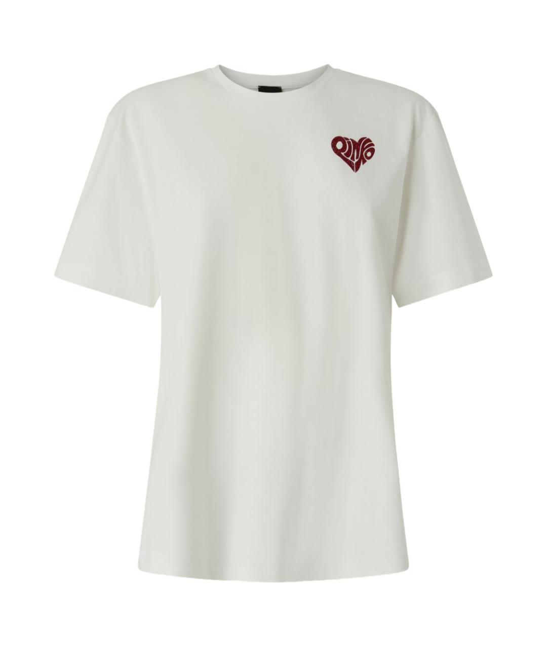 PINKO Белая хлопковая футболка, фото 1