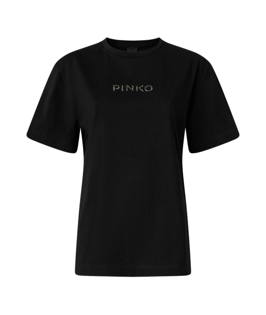 PINKO Черная хлопковая футболка, фото 1