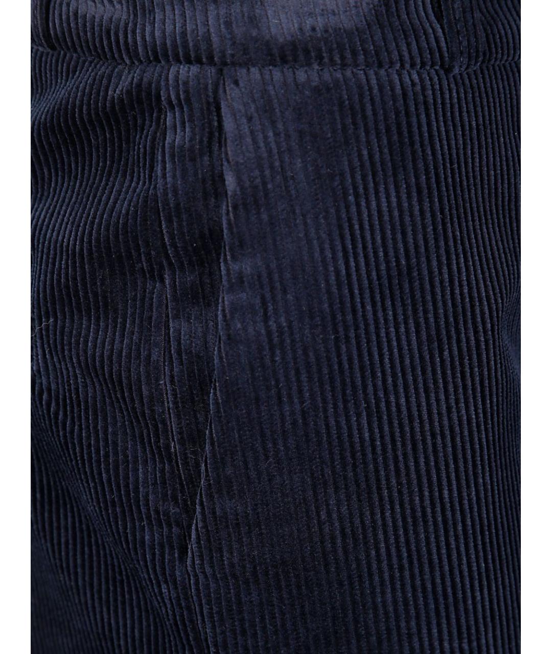 A.P.C. Темно-синие хлопковые прямые брюки, фото 3