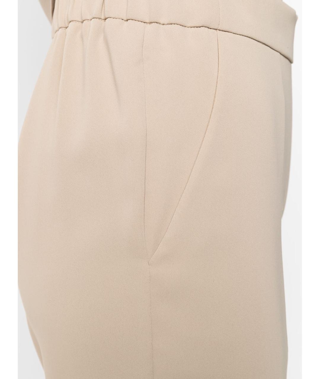 P.A.R.O.S.H. Бежевые прямые брюки, фото 4