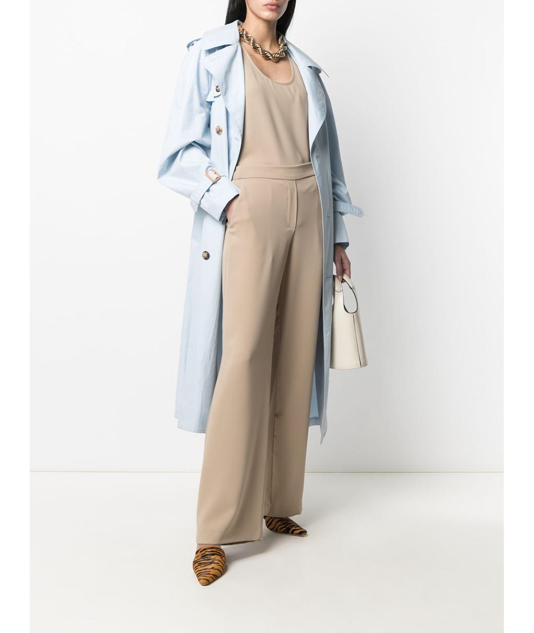 P.A.R.O.S.H. Бежевые прямые брюки, фото 7