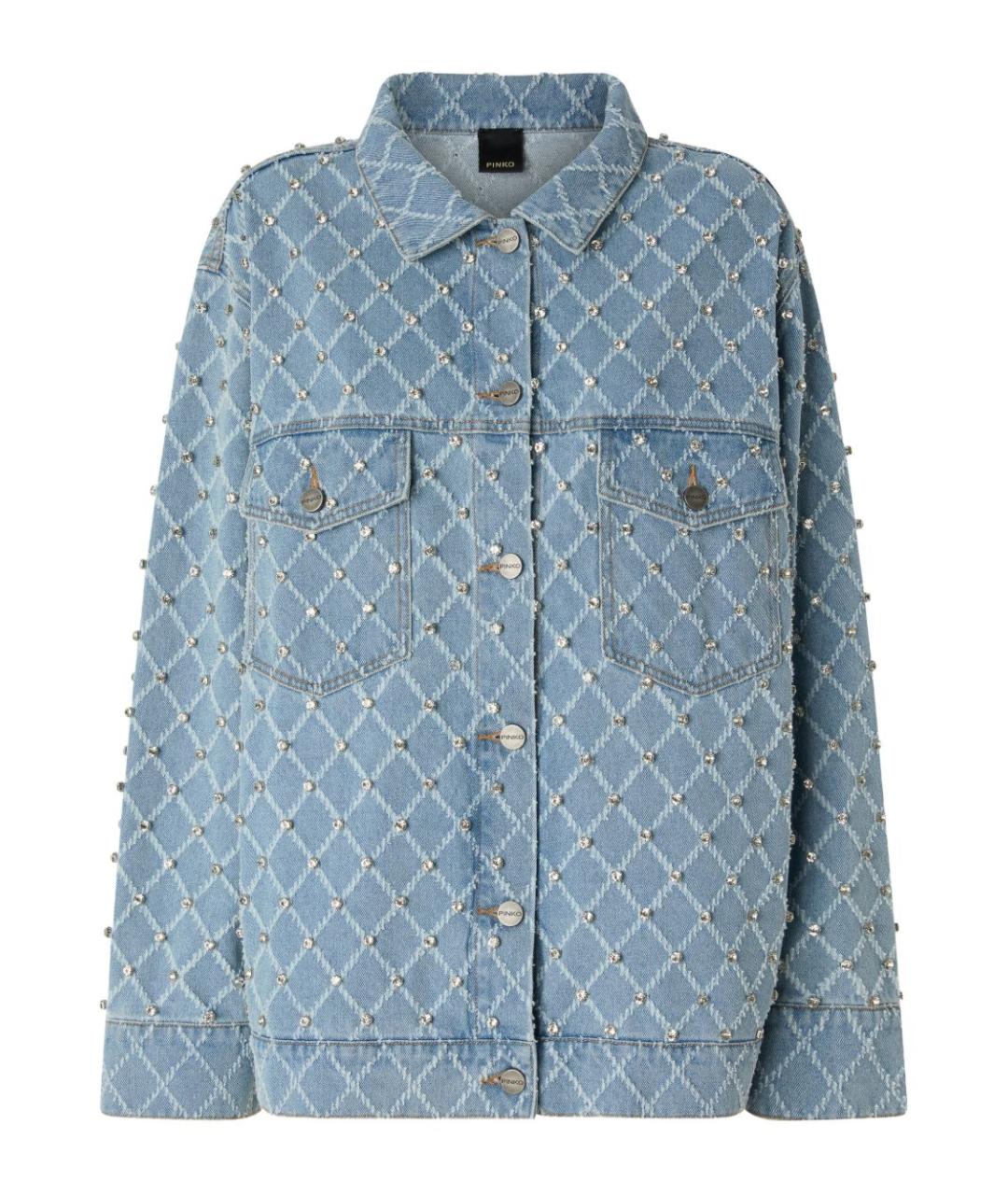PINKO Синяя хлопковая рубашка, фото 1