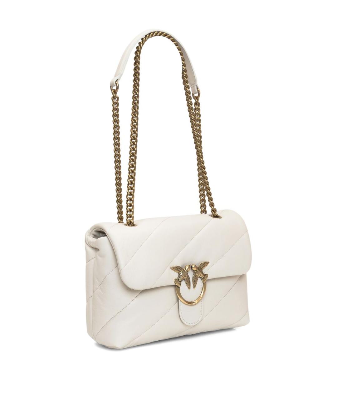 PINKO Белая кожаная сумка через плечо, фото 2