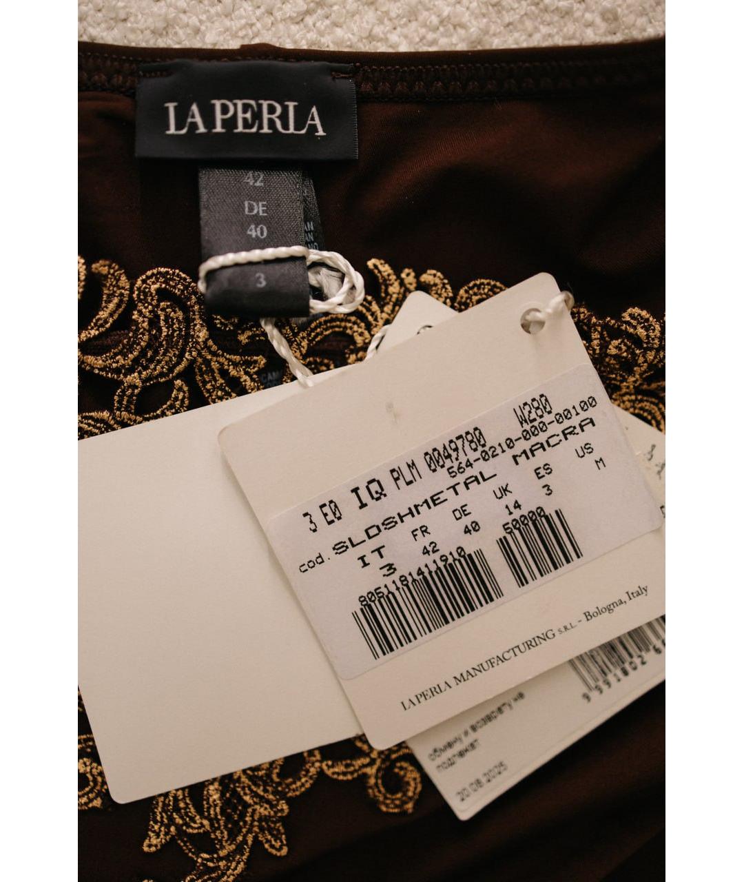 LA PERLA Коричневые трусы, фото 4