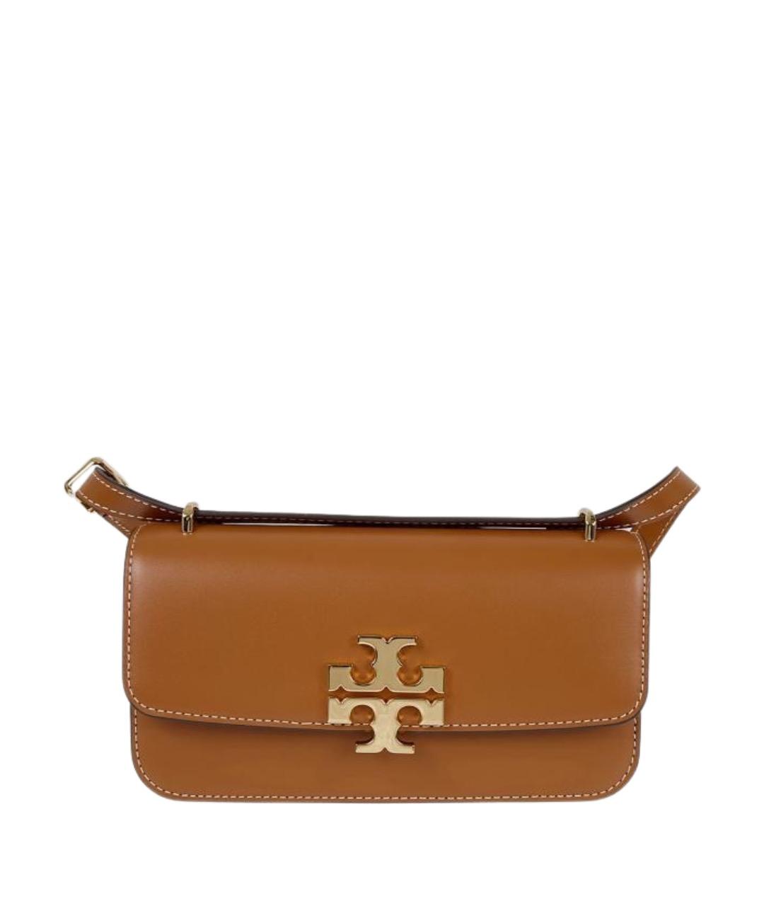 TORY BURCH Коричневая кожаная сумка через плечо, фото 1