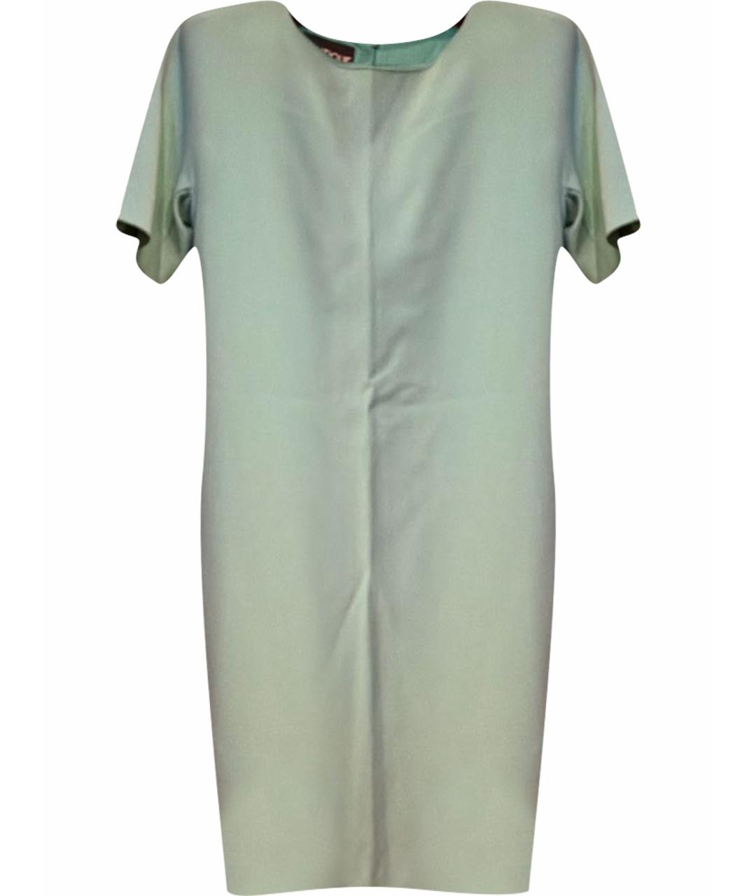 BOUTIQUE MOSCHINO Бирюзовое ацетатное коктейльное платье, фото 1