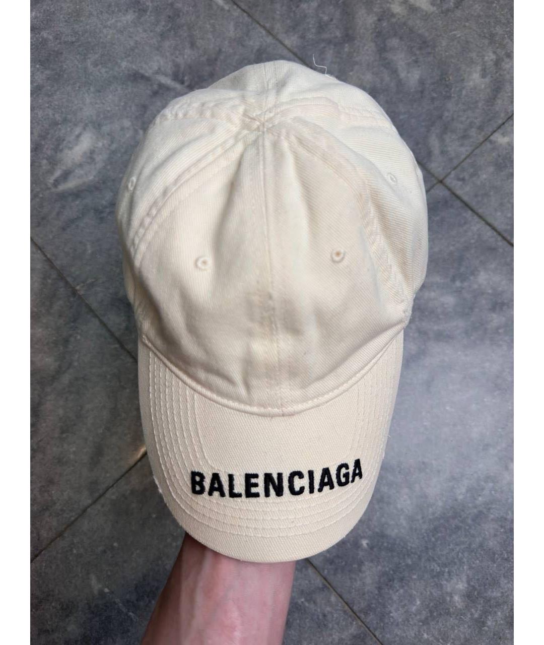 BALENCIAGA Бежевая хлопковая кепка/бейсболка, фото 6