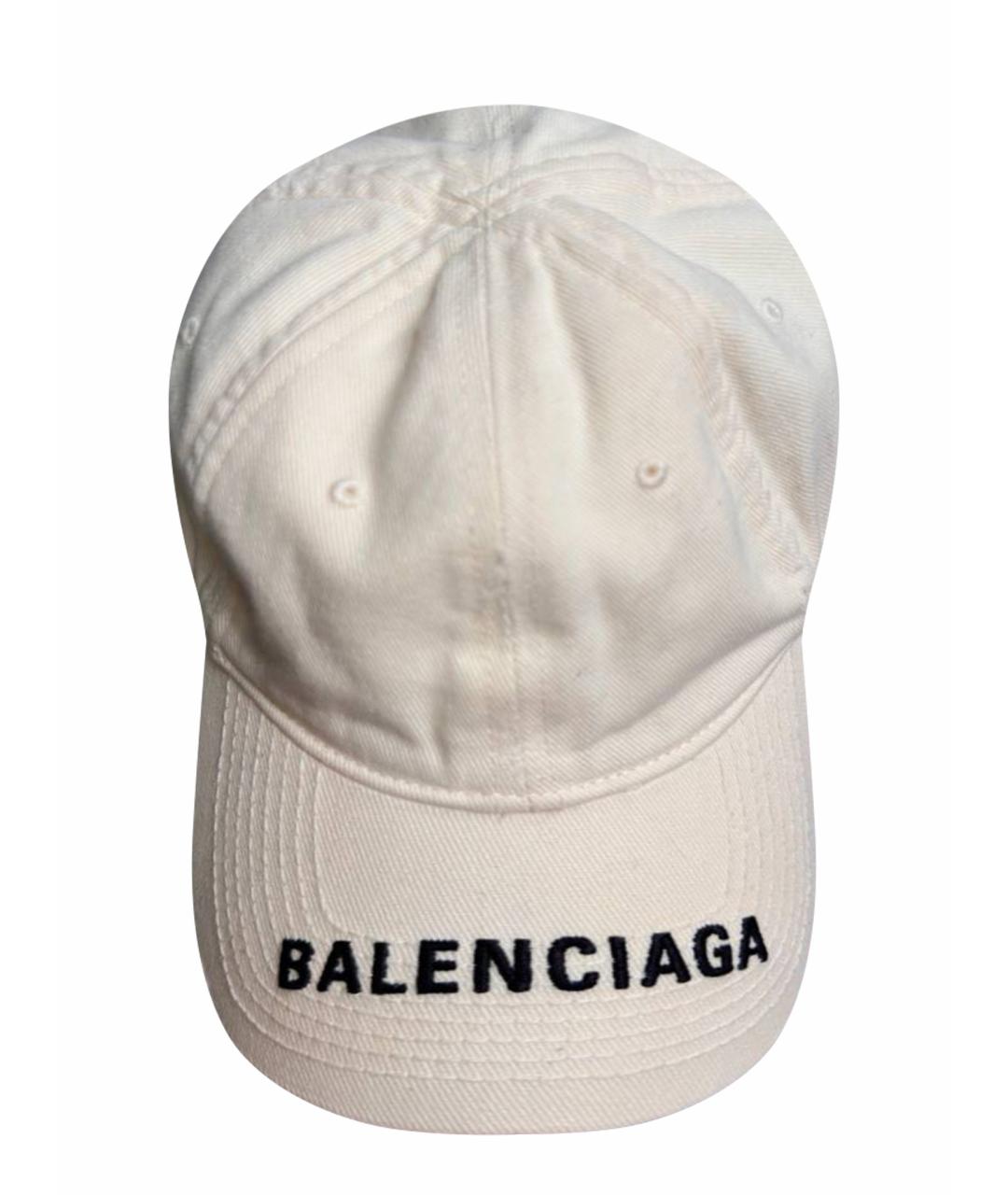 BALENCIAGA Бежевая хлопковая кепка/бейсболка, фото 1