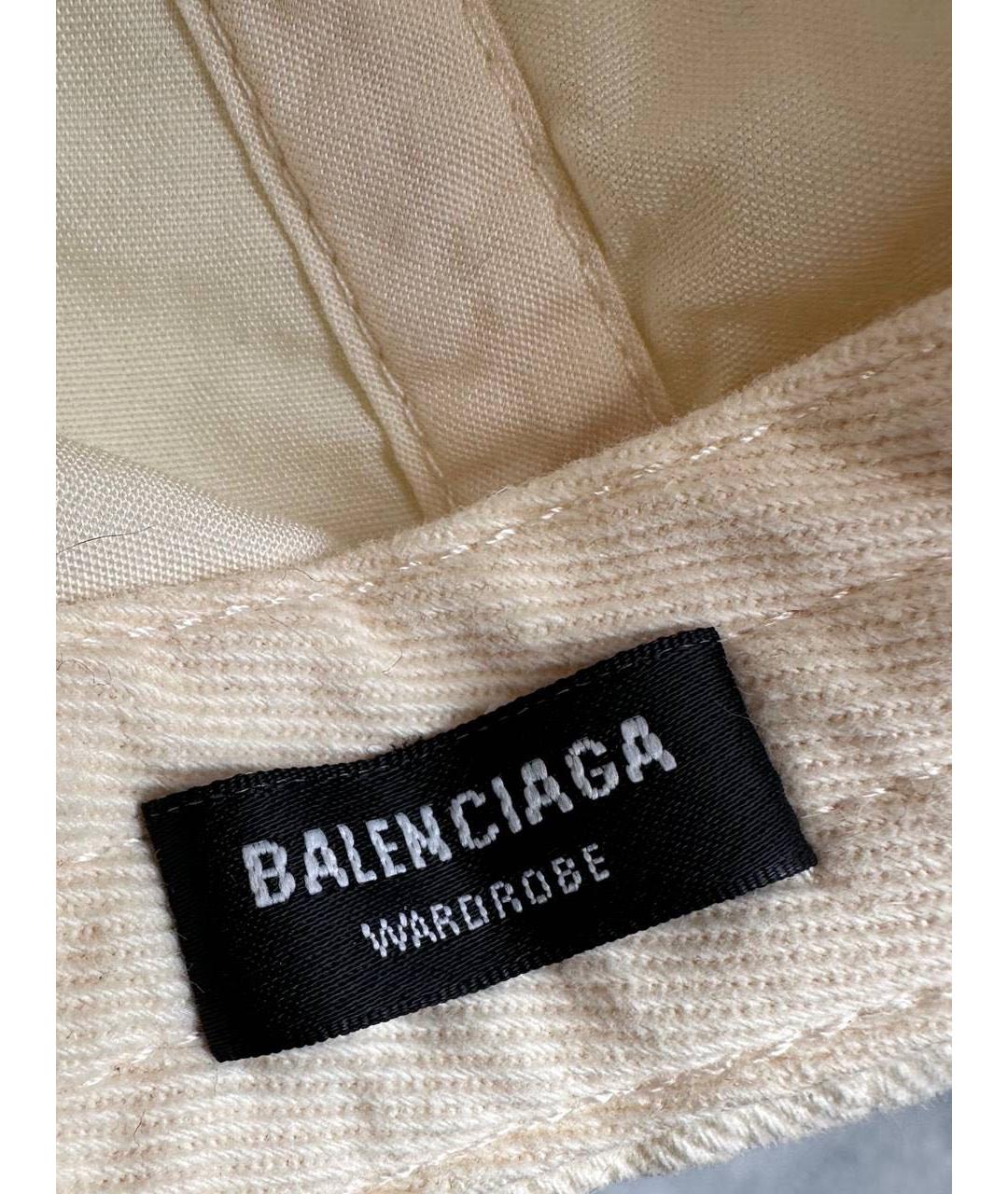 BALENCIAGA Бежевая хлопковая кепка/бейсболка, фото 3