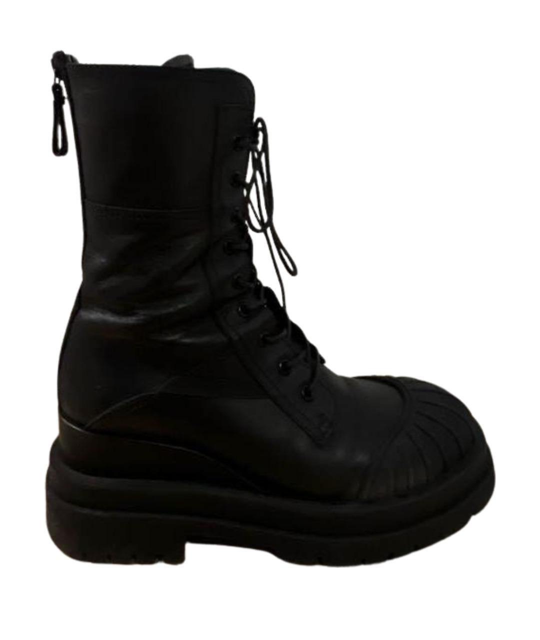 PREMIATA Черные кожаные ботинки, фото 1