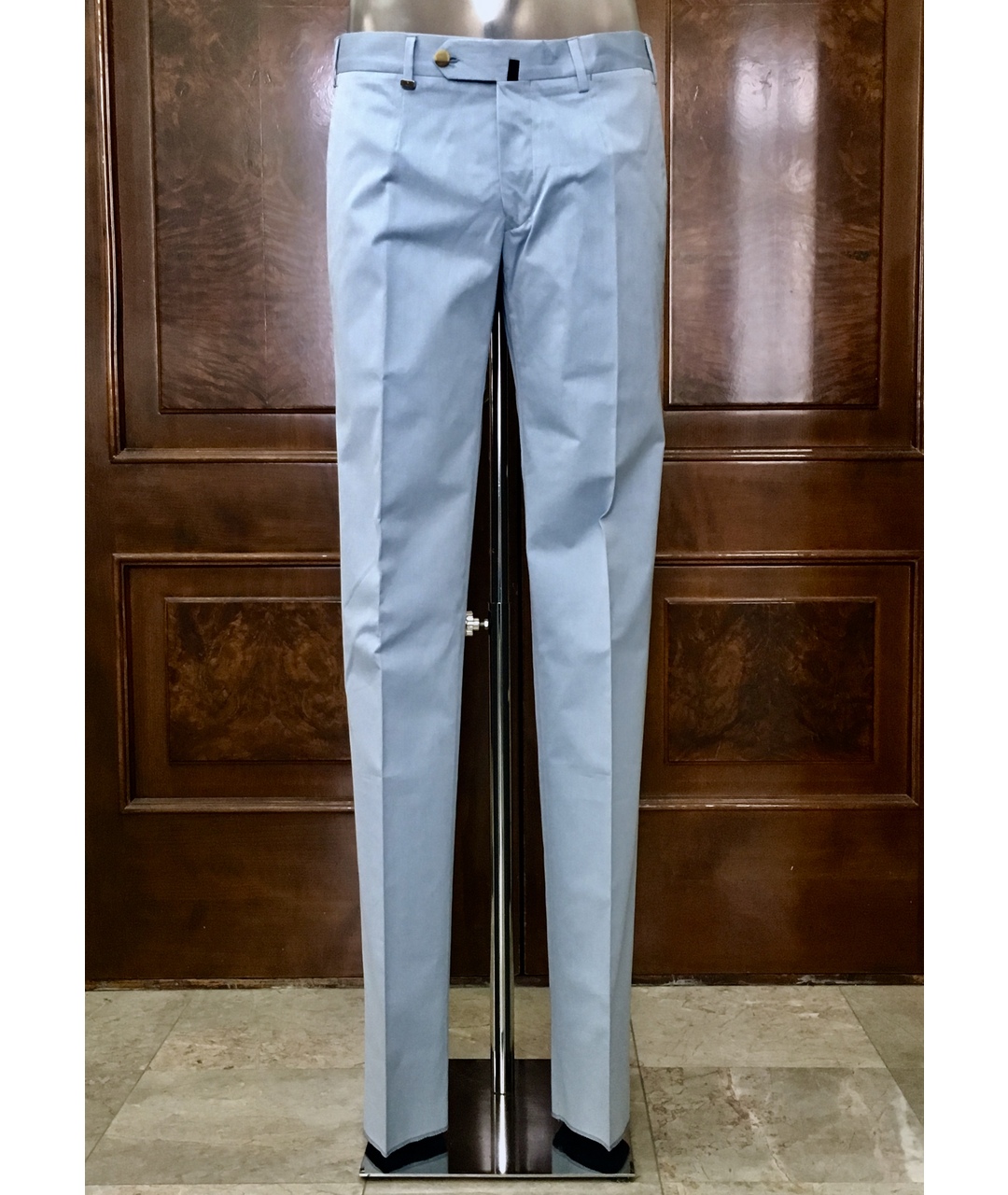 BILANCIONI Голубые хлопковые повседневные брюки, фото 9