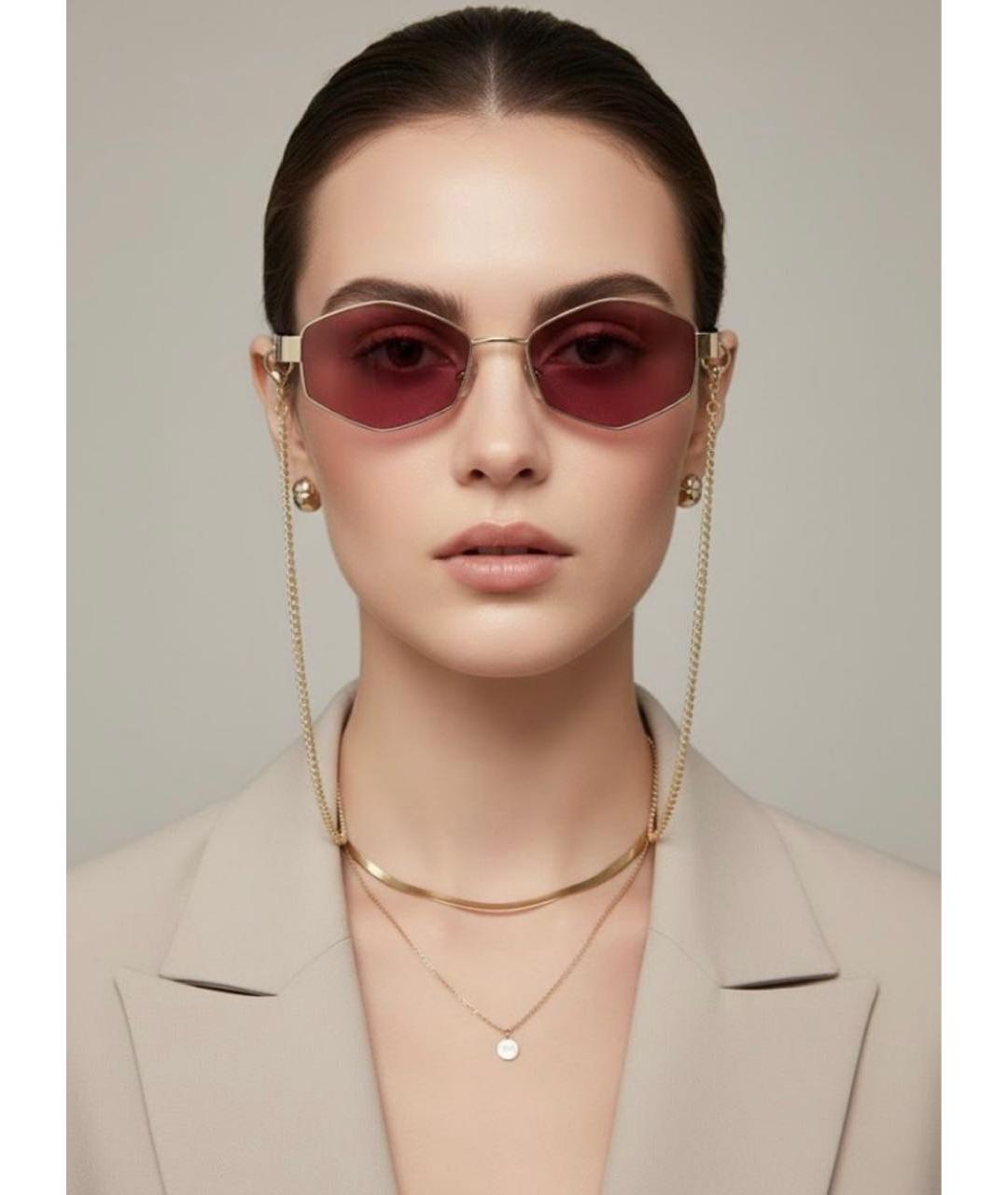 MARC JACOBS Розовые металлические солнцезащитные очки, фото 5