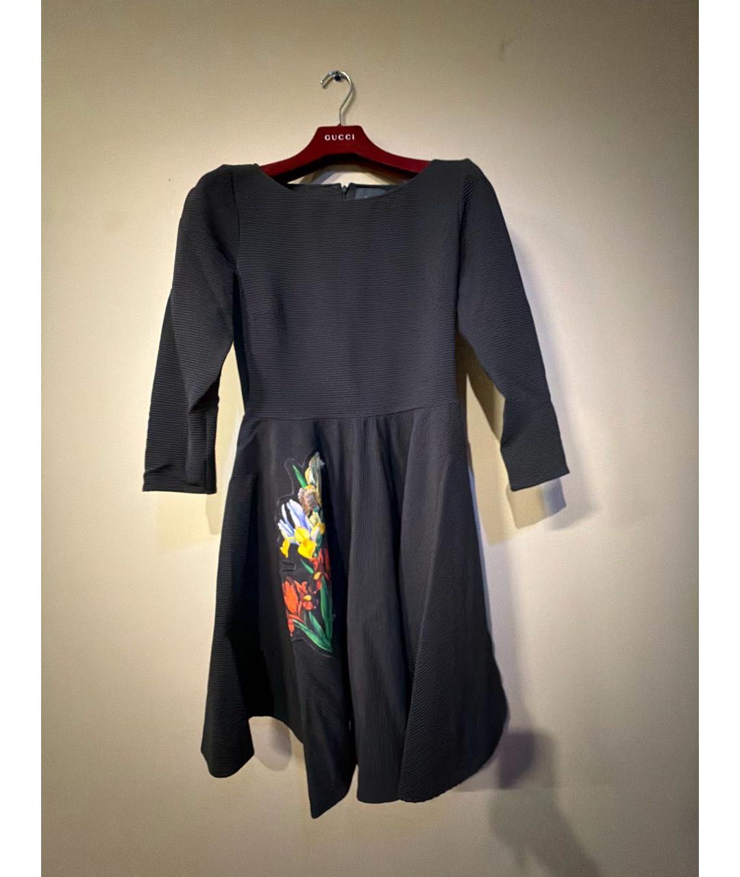 CAVALLI CLASS Черное полиамидовое коктейльное платье, фото 6