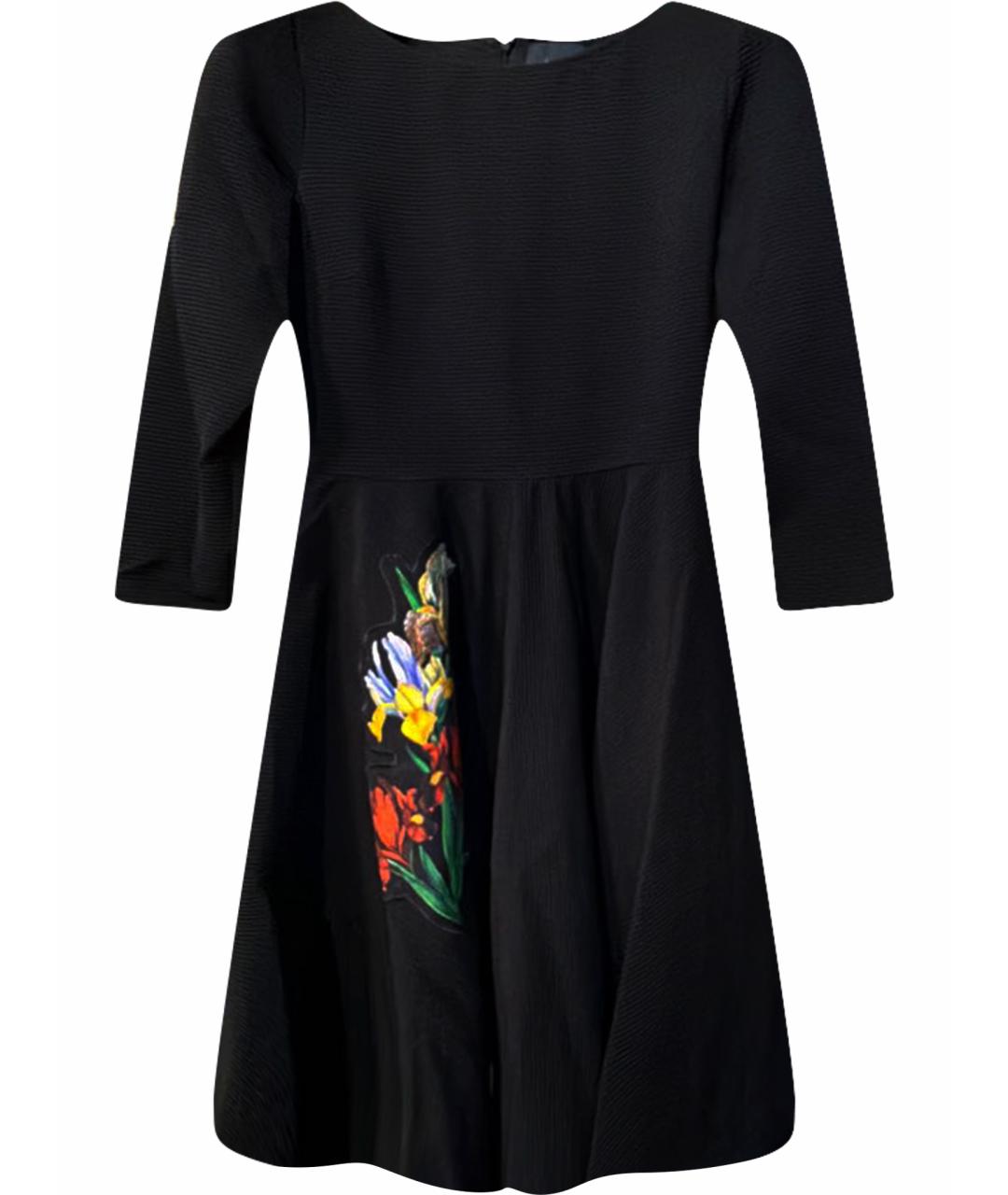 CAVALLI CLASS Черное полиамидовое коктейльное платье, фото 1