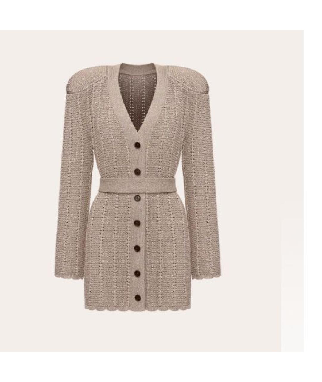 ULYANA SERGEENKO Золотое вискозное платье, фото 8