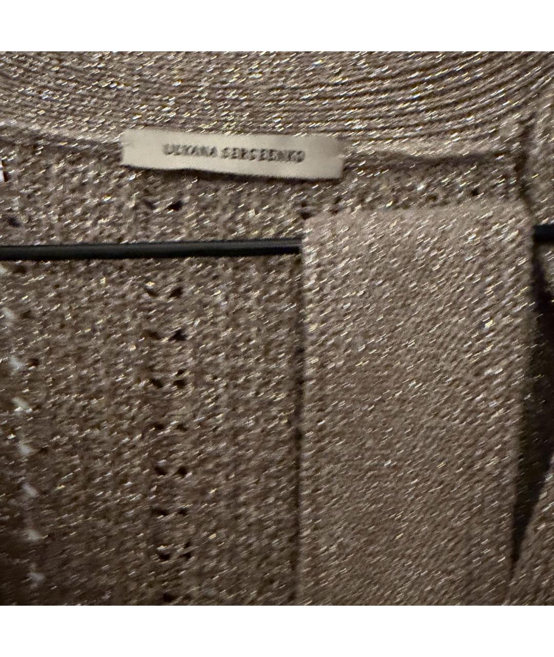 ULYANA SERGEENKO Золотое вискозное платье, фото 4