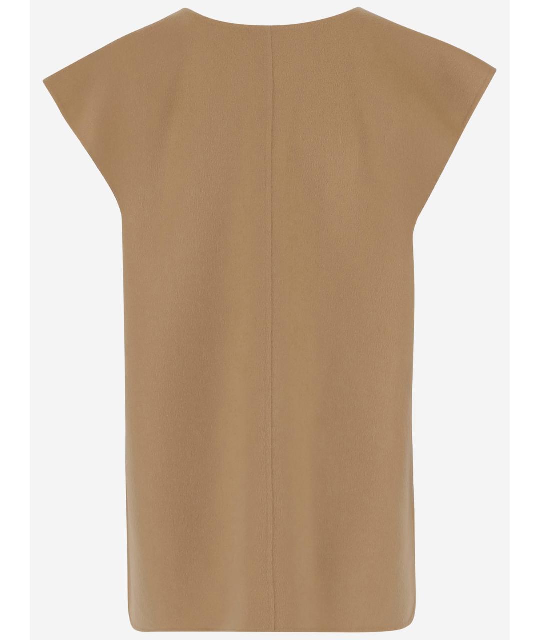 BY MALENE BIRGER Бежевый шерстяной жилет, фото 2