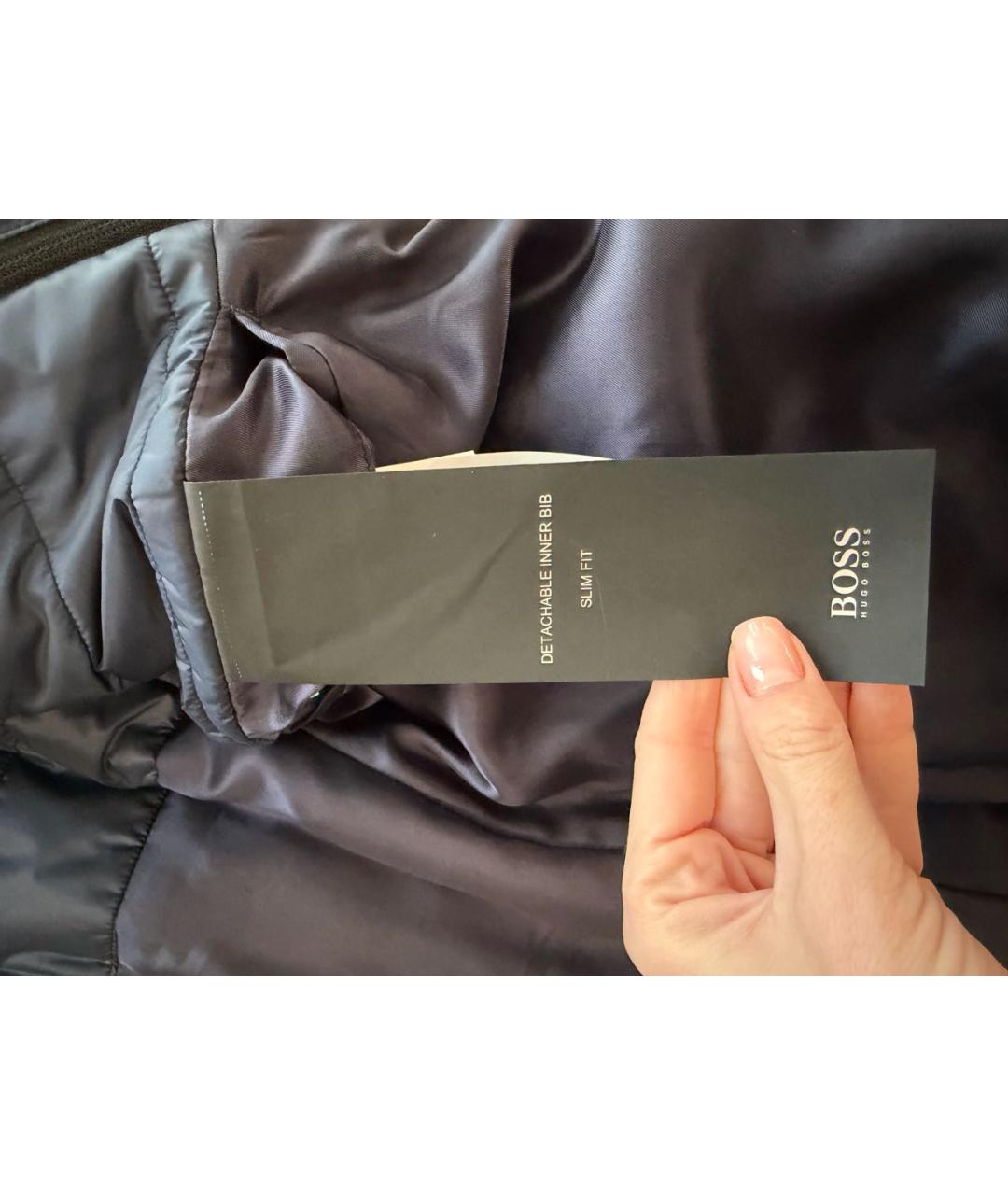 HUGO BOSS Темно-синее шерстяное пальто, фото 6