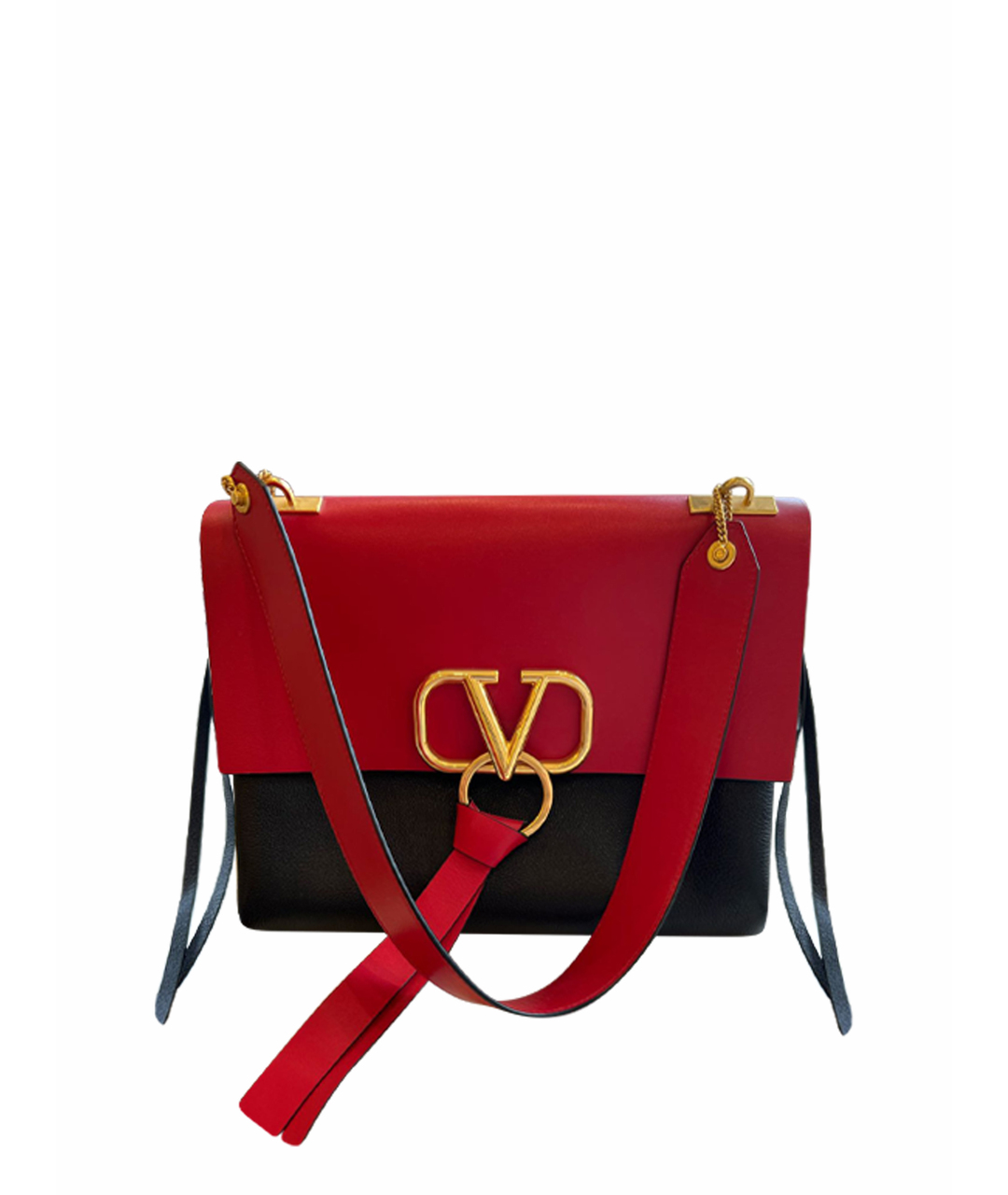 VALENTINO Черная кожаная сумка тоут, фото 1