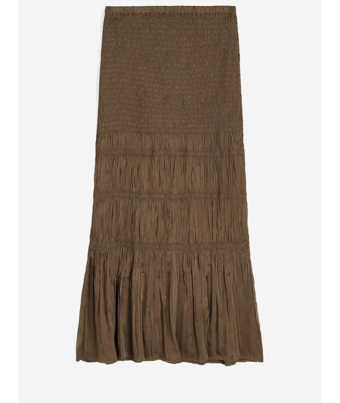 BY MALENE BIRGER Коричневая вискозная юбка миди, фото 2