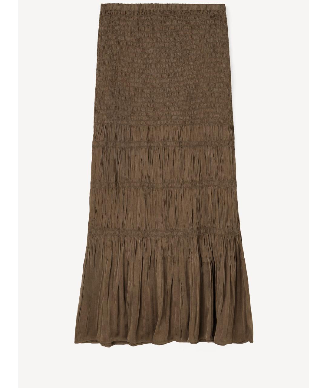 BY MALENE BIRGER Коричневая вискозная юбка миди, фото 4
