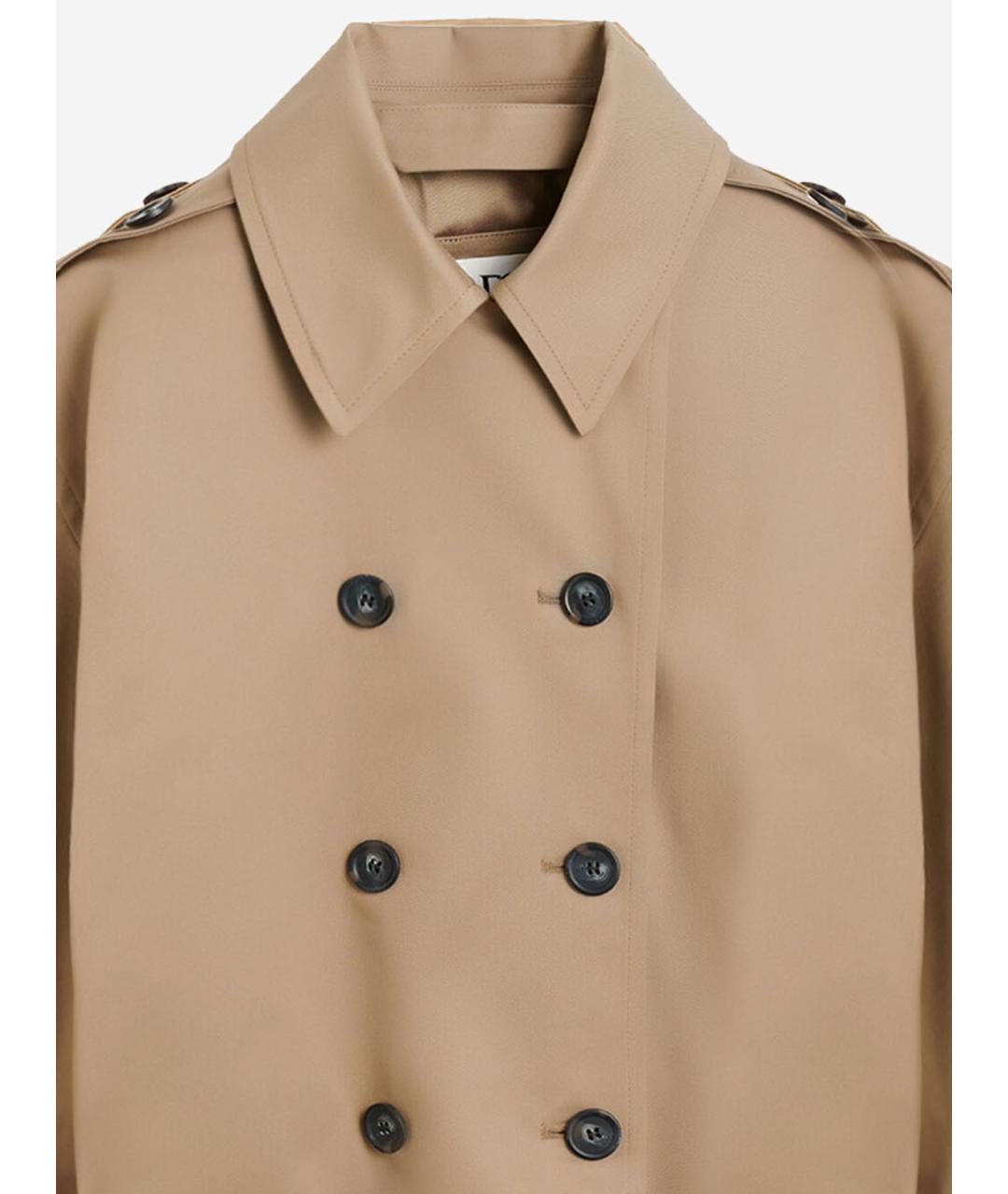 BY MALENE BIRGER Бежевый хлопковый тренч/плащ, фото 3