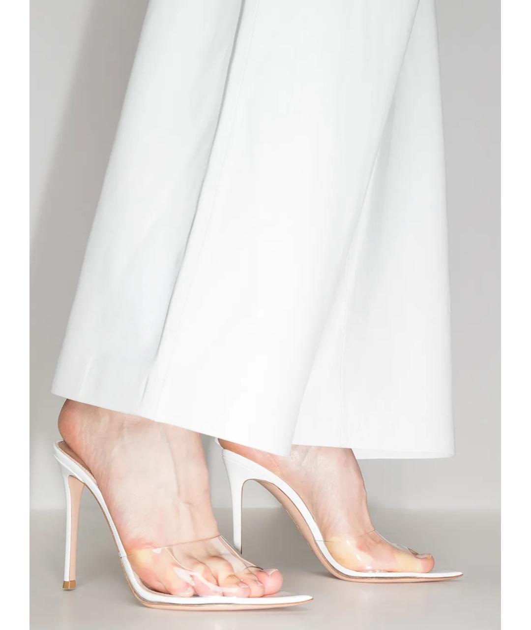 GIANVITO ROSSI Белые мюли, фото 3