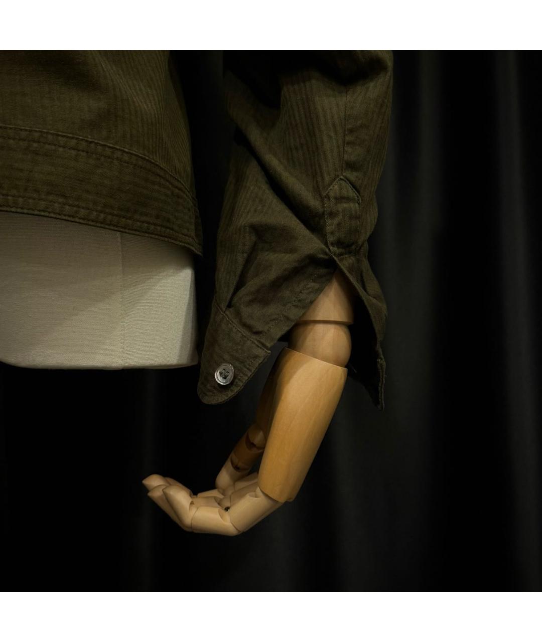 ANN DEMEULEMEESTER Хаки хлопковая рубашка, фото 6