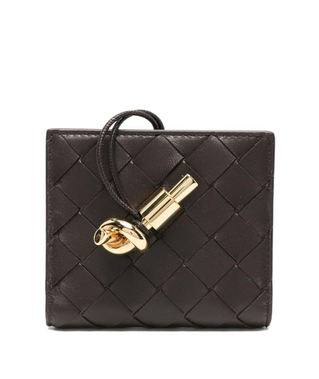 BOTTEGA VENETA Коричневый кожаный кошелек, фото 1