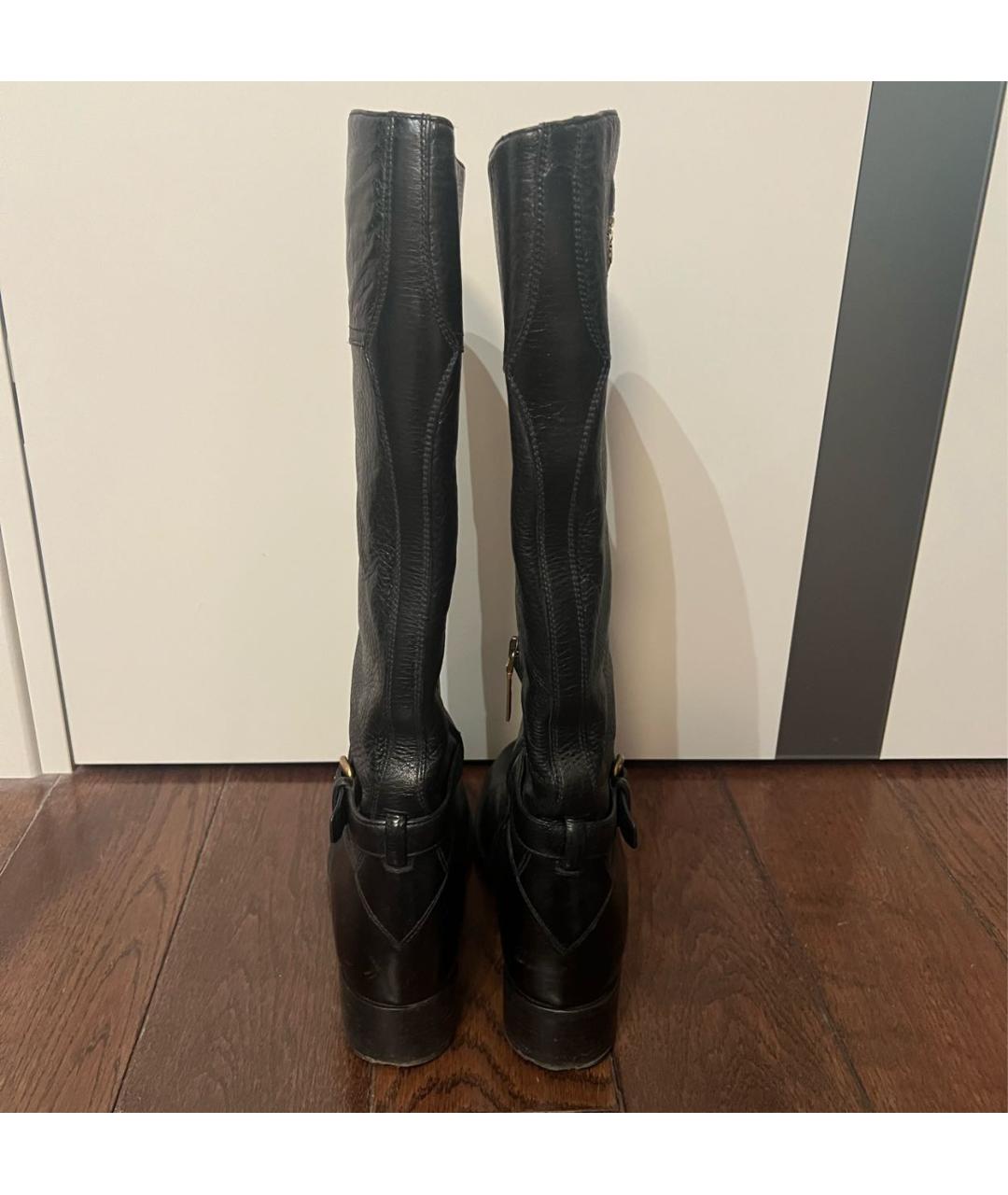 PRADA Черные кожаные сапоги, фото 7