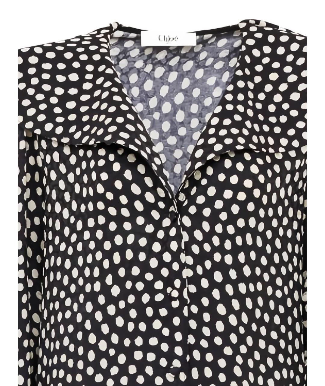 CHLOE Черное шелковое повседневное платье, фото 2