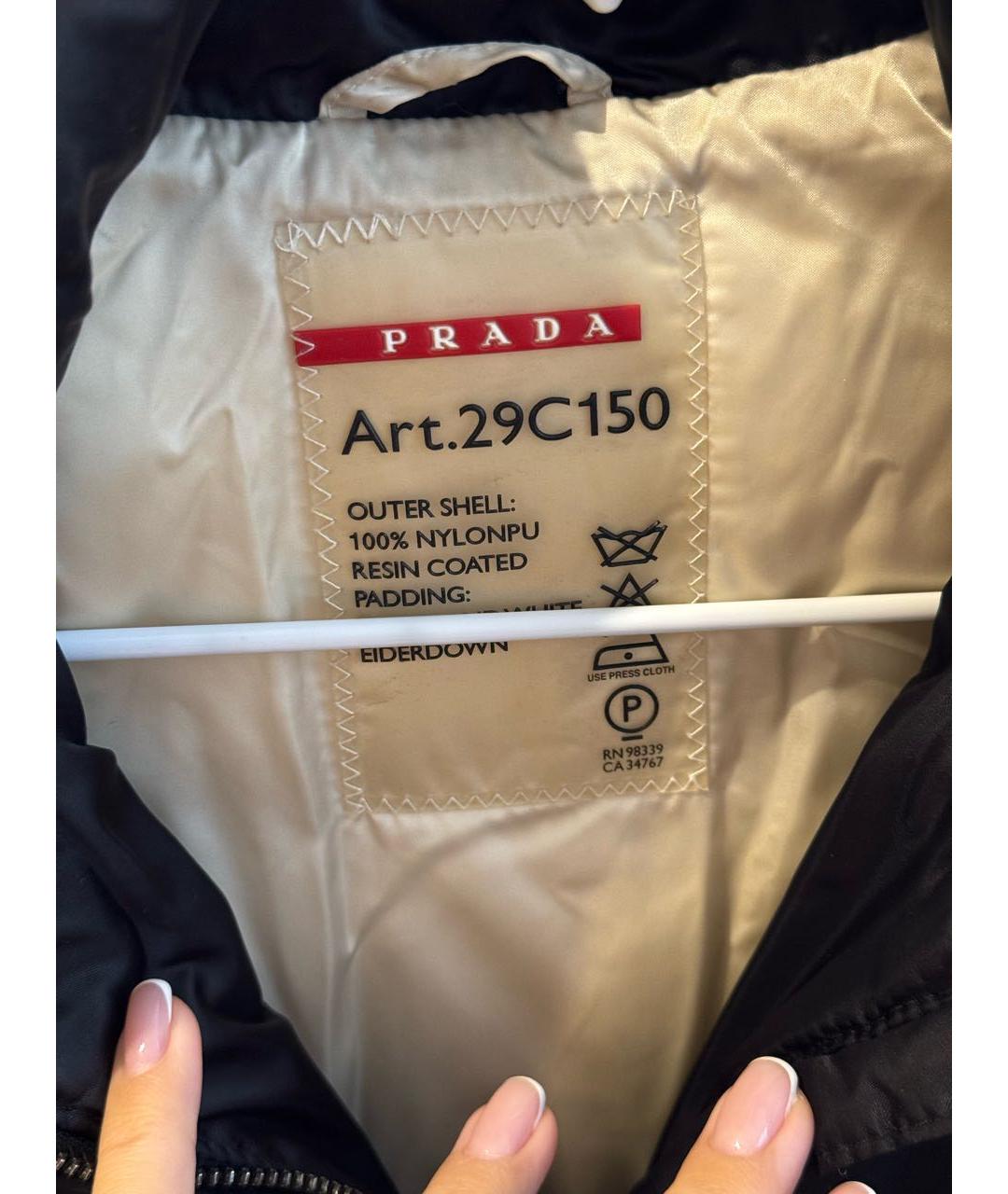 PRADA Черный пуховик, фото 3