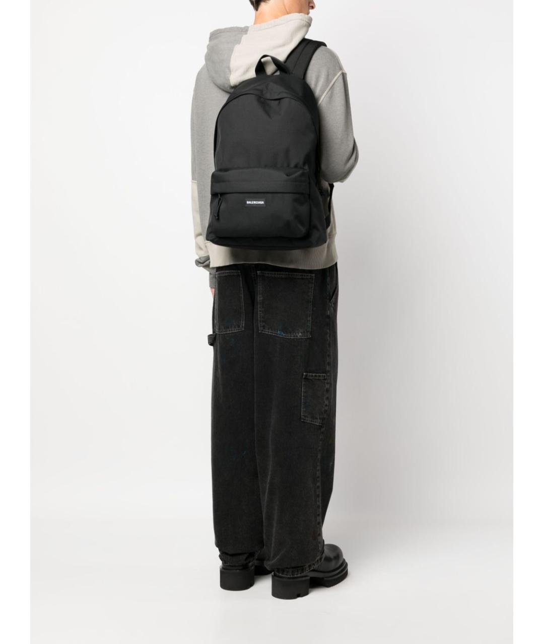 BALENCIAGA Черный синтетический рюкзак, фото 5