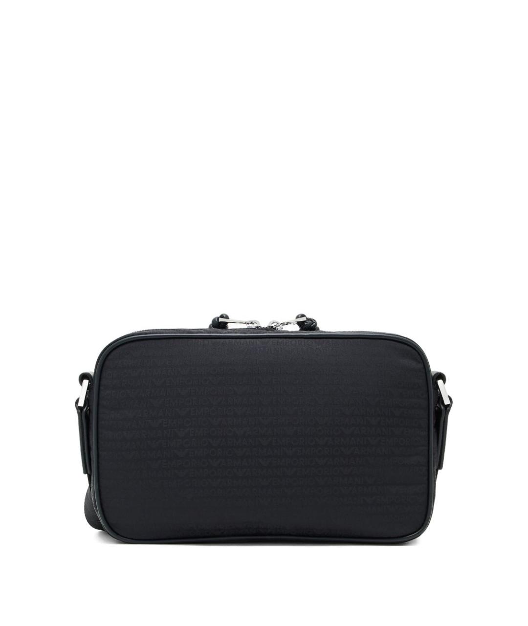 EMPORIO ARMANI Черная тканевая сумка на плечо, фото 4