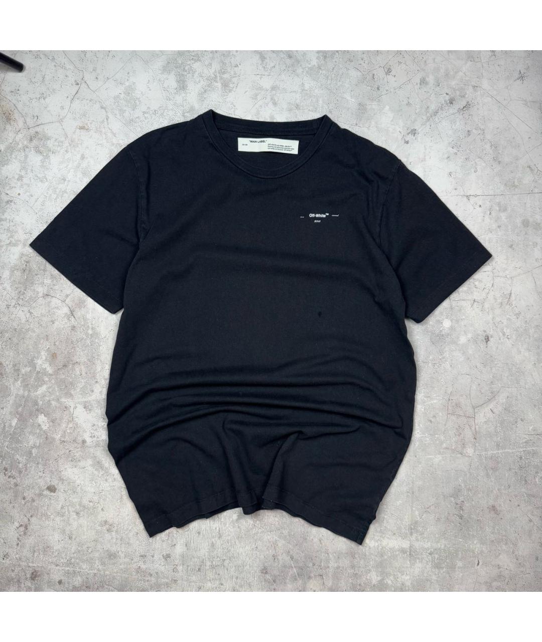 OFF-WHITE Черная хлопковая футболка, фото 2