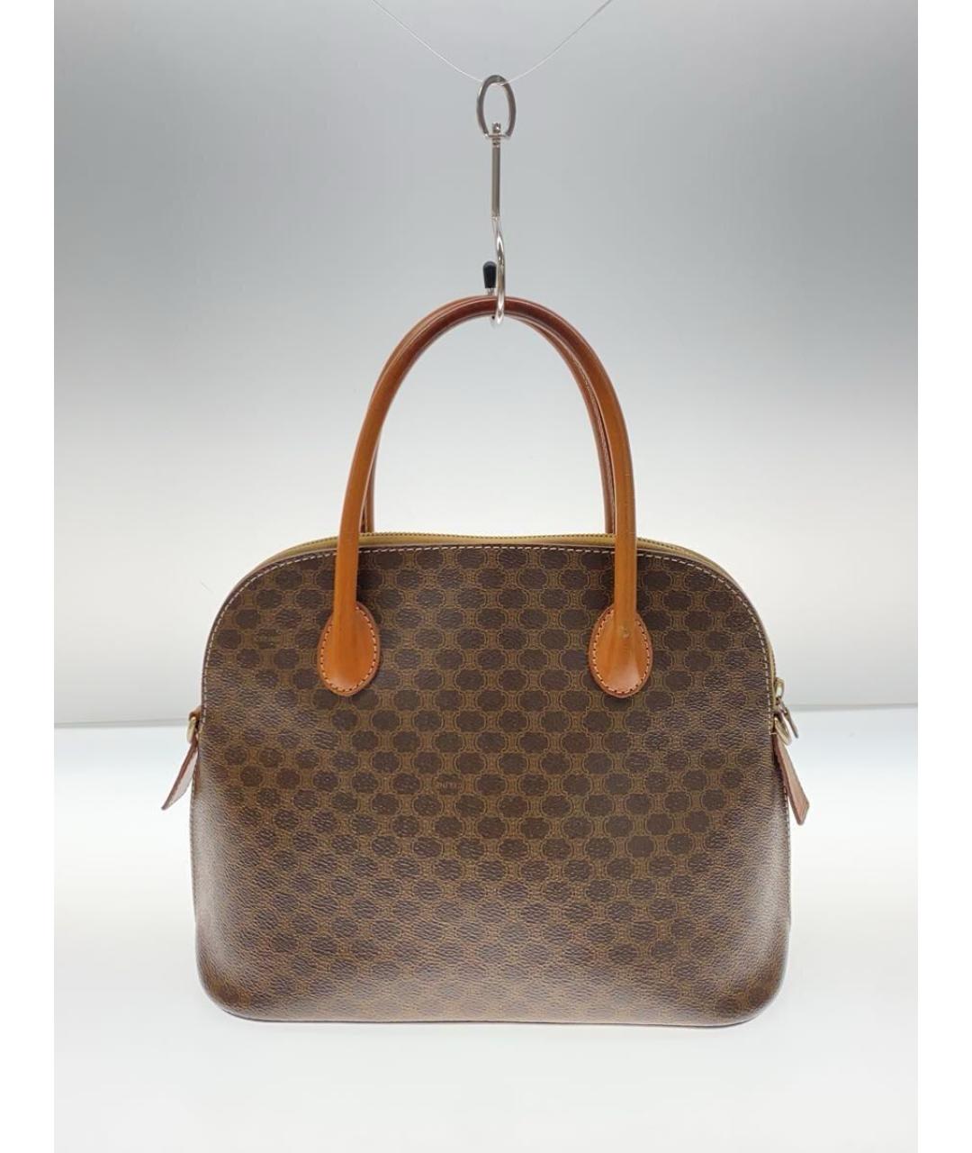 CELINE Коричневая сумка с короткими ручками, фото 3